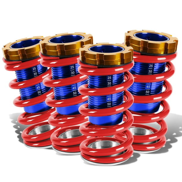 Front/Rear Scaled Red Coilover Blue Lowering Spring For Civic/Del Sol/Integra Front/Rear Scaled Red Coilover Blue Lowering Spring For Civic/Del Sol/Integra